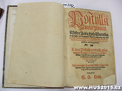 Hájkova kronika z roku 1541 s texty o Mistru Janu Husovi